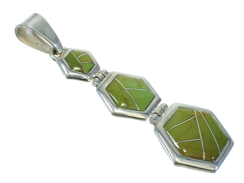 Turquoise Genuine Sterling Silver Southwest Pendant MX65253